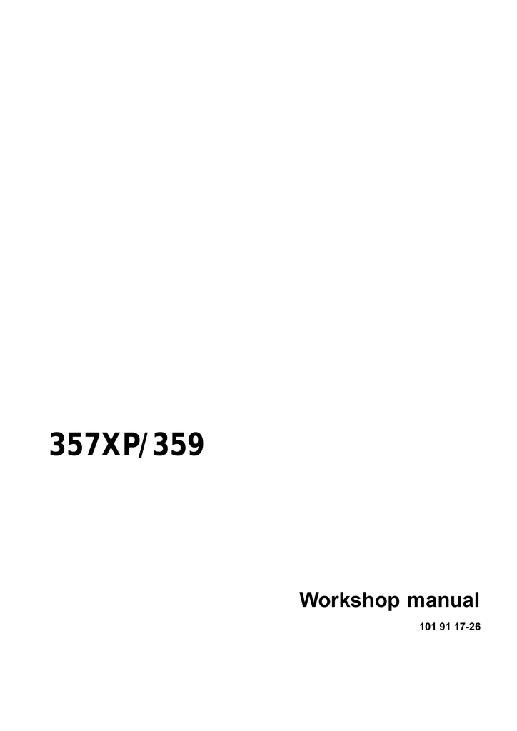 Husqvarna Chainsaw Model 371XP XPG Factory Workshop Manual