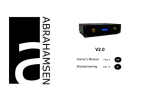ABRAHAMSEN&copy; V2.0 Integrated Amplifier Owner&rsquo;s Manual