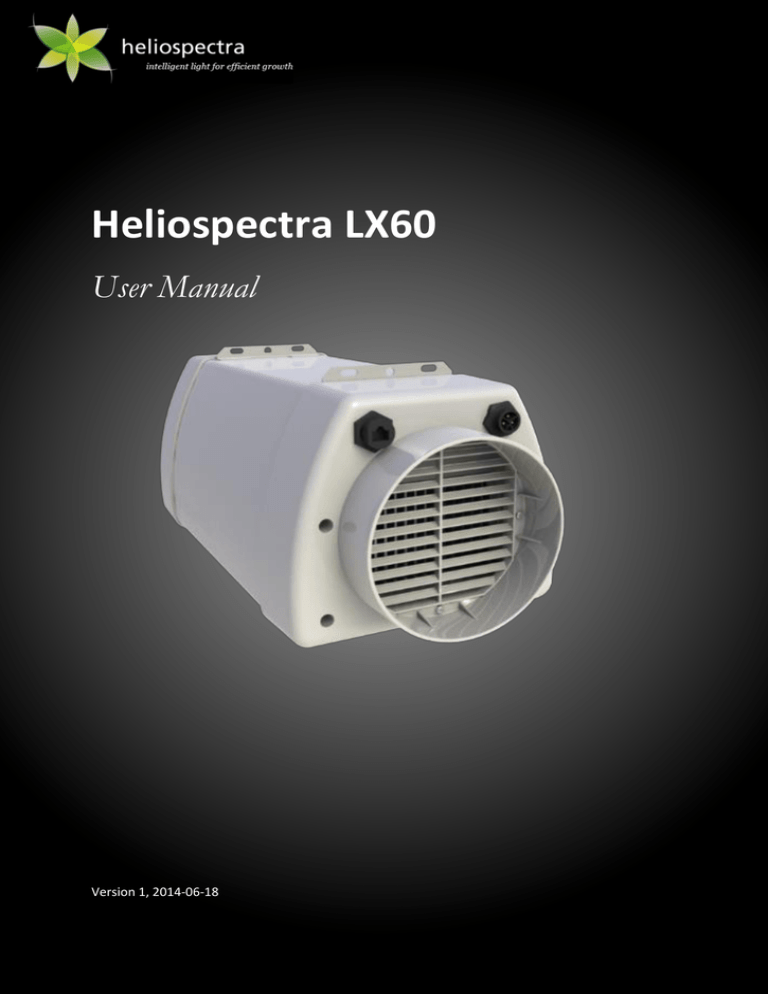 Heliospectra LX60 User Manual | Manualzz