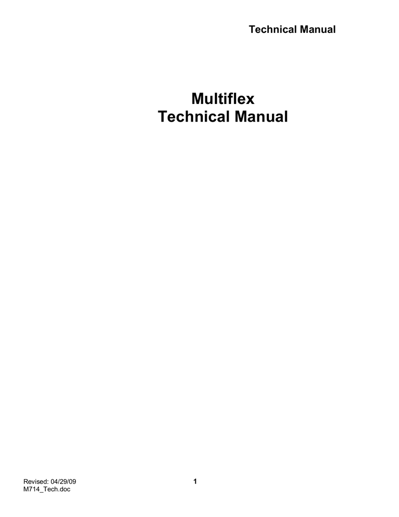 Multiflex Technical Manual Manualzz