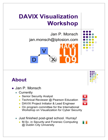 DAVIX Visualization Workshop | Manualzz