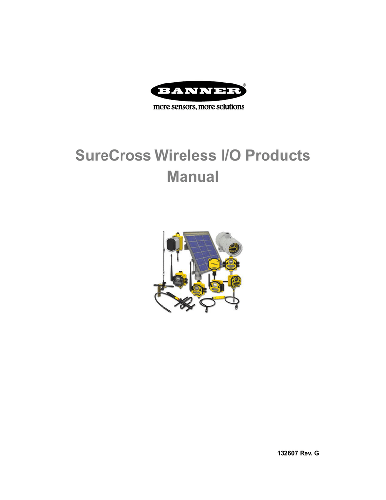Banner Engineering Surecross Wireless I O Products User Manual