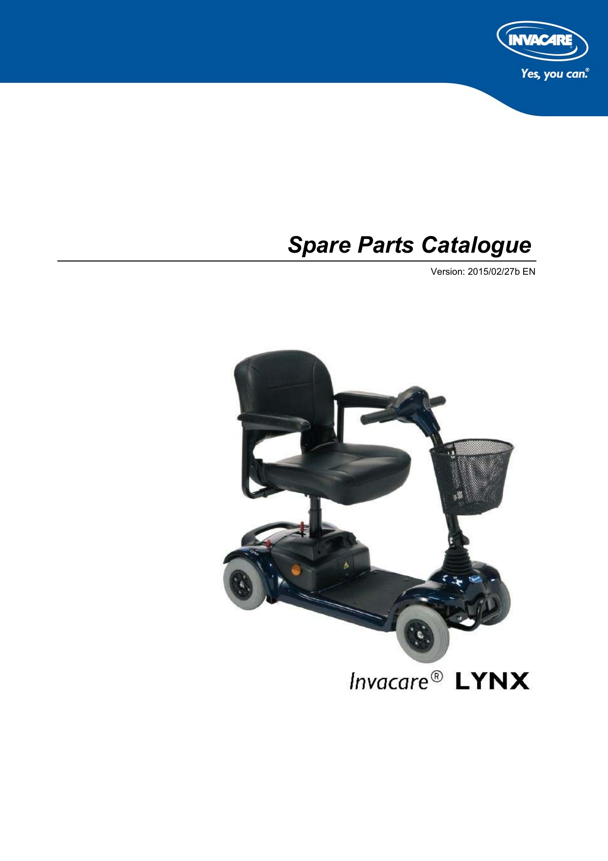 Invacare Lynx Spare Parts Manualzz