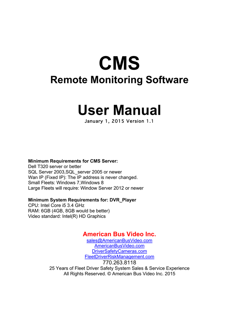 cms dvr software manual