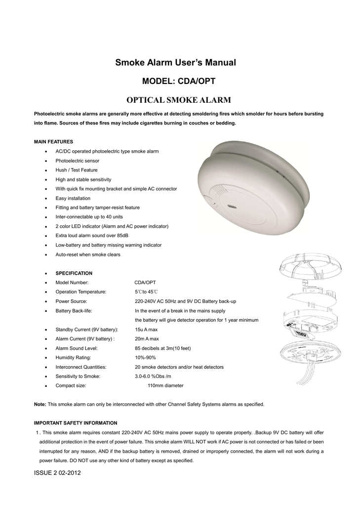 Smoke Alarm User S Manual Manualzz