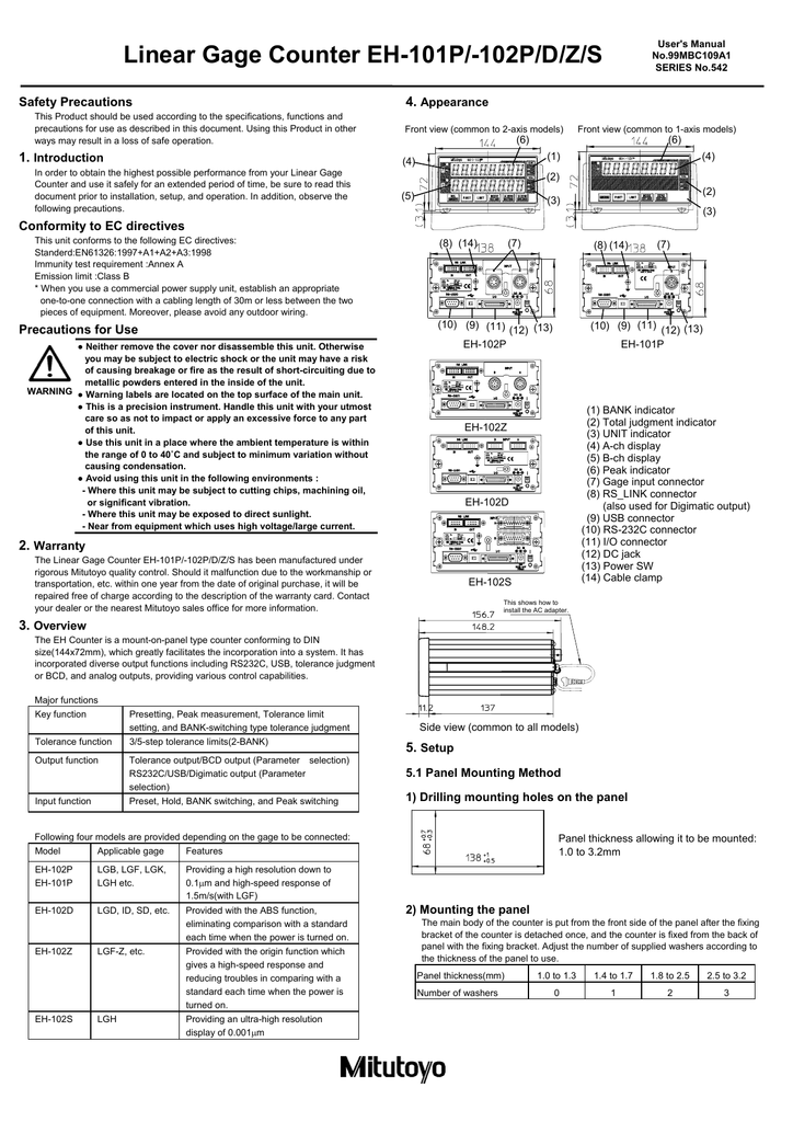 Linear Gage Counter Eh 101p Manualzz