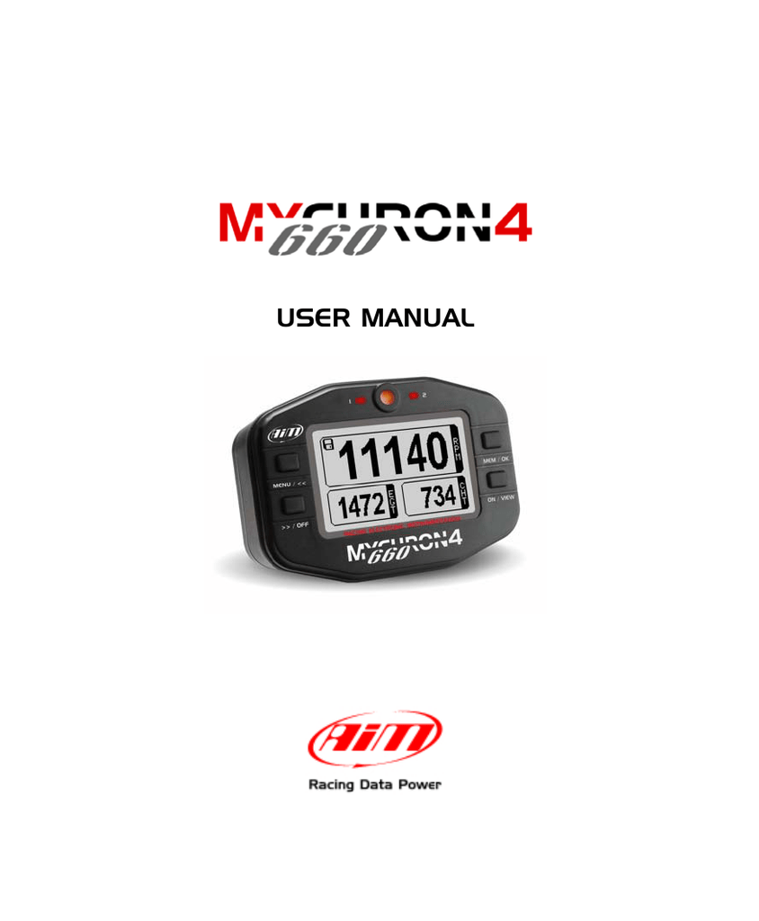 Click here to view the AIM MyChron 4 660 User Manual | Manualzz