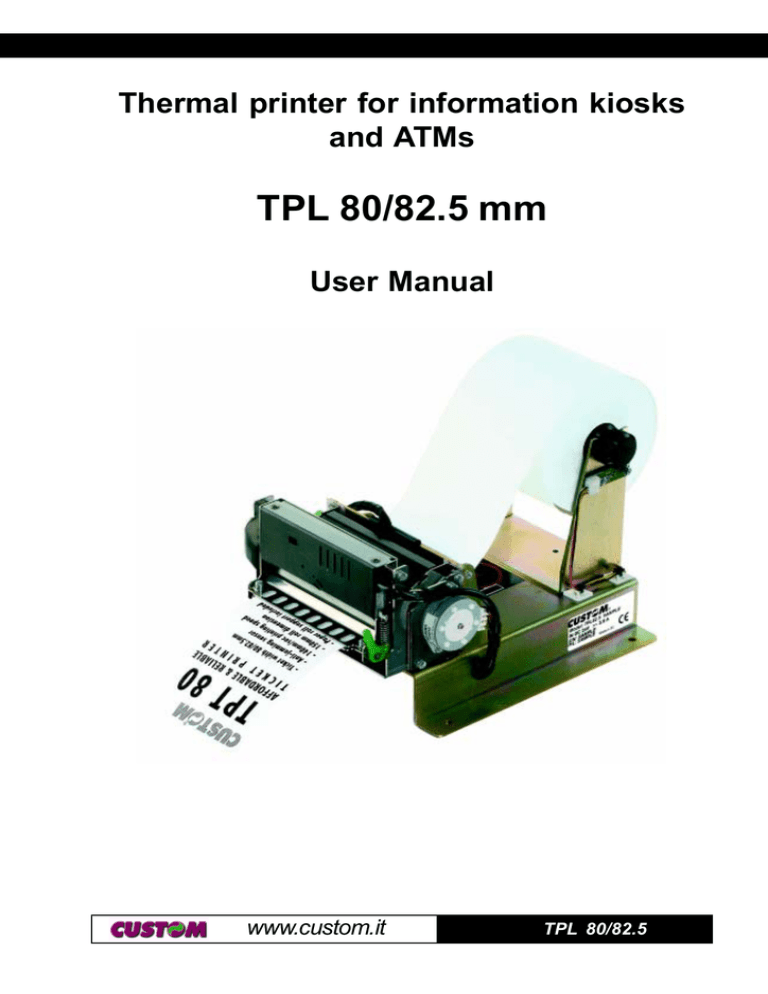 Tpl 80 5 Ticket Printer Manualzz