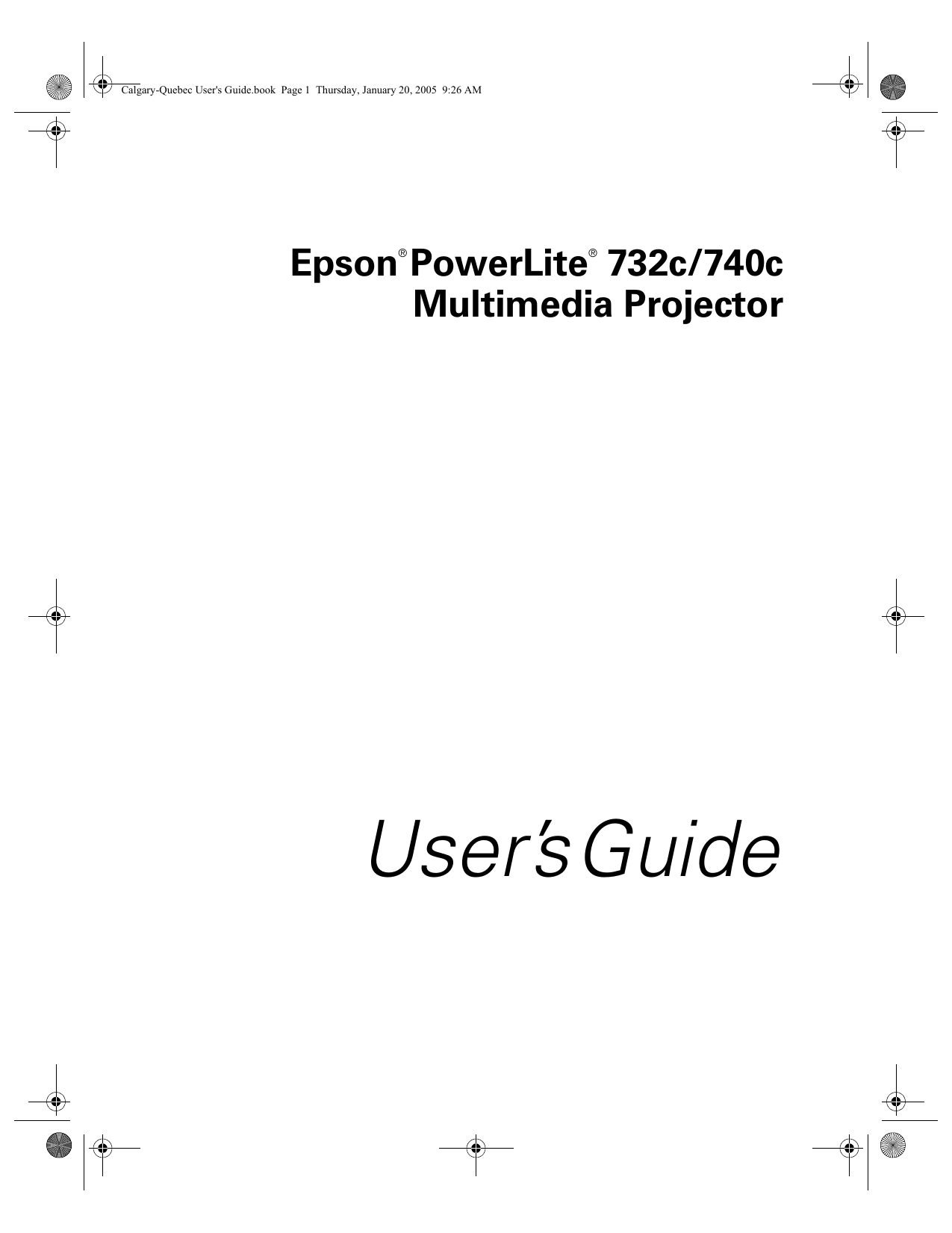 PowerLite 732c Projector User manual | Manualzz