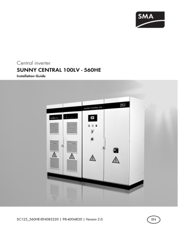 SUNNY CENTRAL 100LV - 560HE | Manualzz