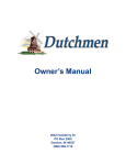 Dutchmen Recreational Vehicle Owner's Manual
