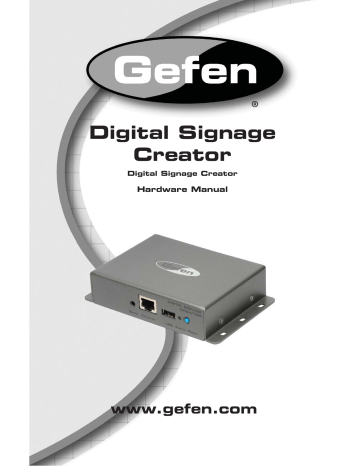 Gefen EXT-DSC Hardware manual | Manualzz