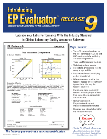 Ep evaluator 9 software update