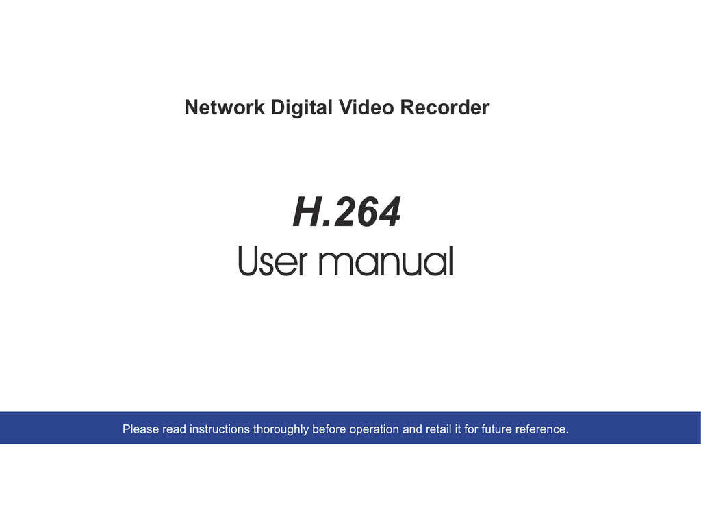 H.264 User manual Manualzz