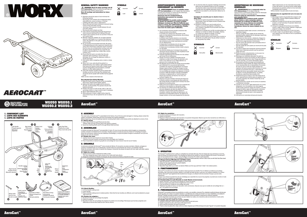 Worx WG050 Wheelbarrow User manual Manualzz