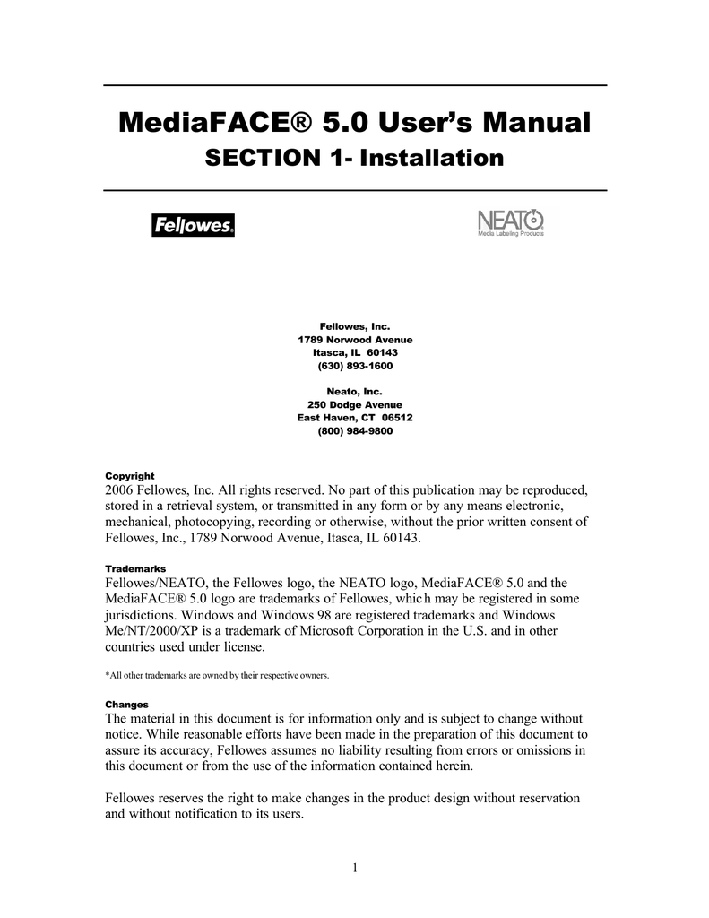 user manual"  Manualzz With Regard To Fellowes Neato Cd Label Template