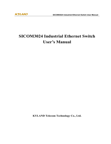 SICOM3024 Industrial Ethernet Switch User`s Manual | Manualzz