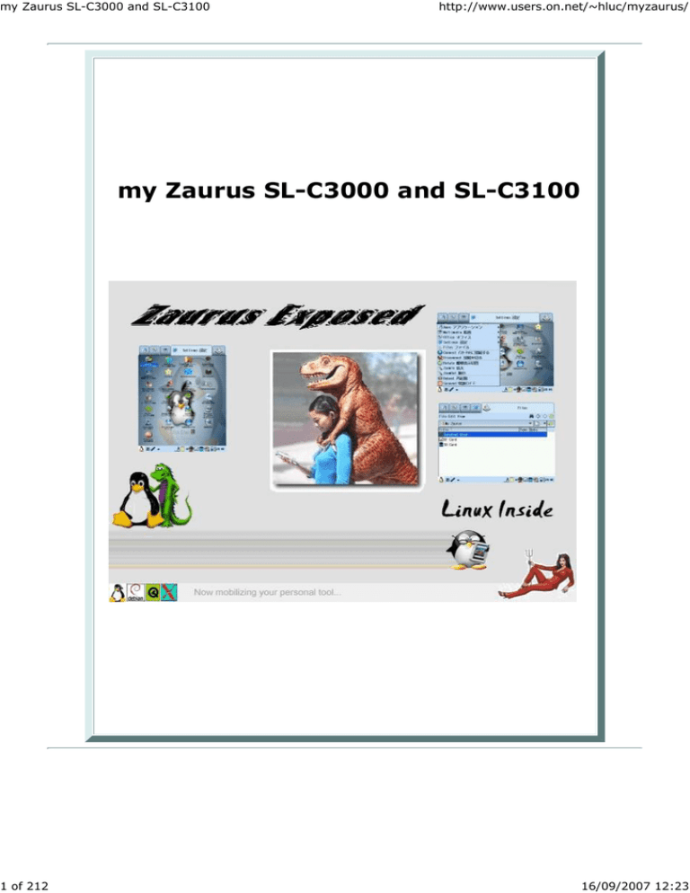 My Zaurus Sl C3000 And Sl Manualzz