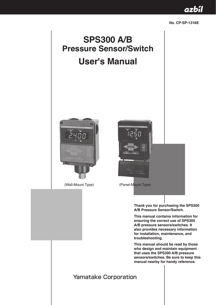 SPS300 A/B User`s Manual | Manualzz