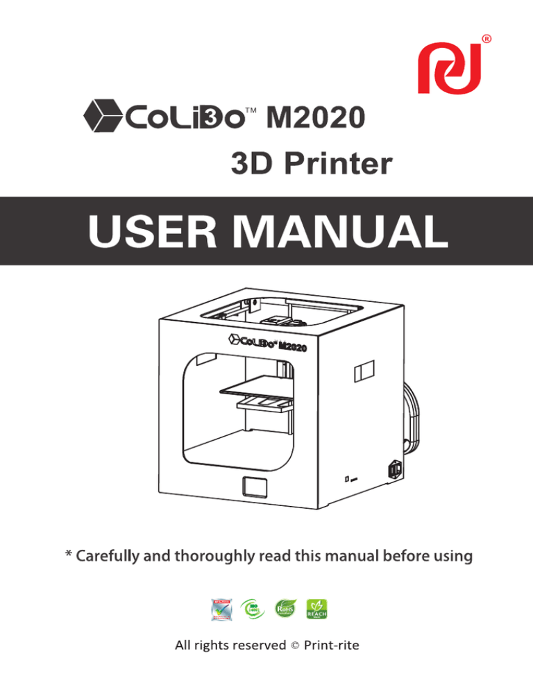 Colido M 3d Printer User Manual V1 1 Manualzz