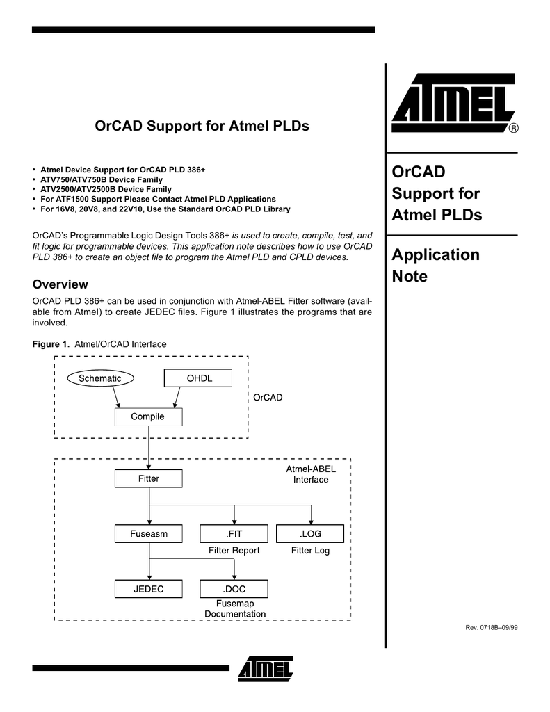 atmel orcad library