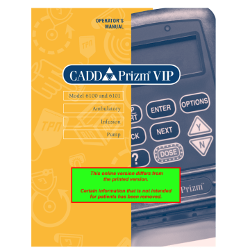 CADD Prizm VIP User Manual | Manualzz