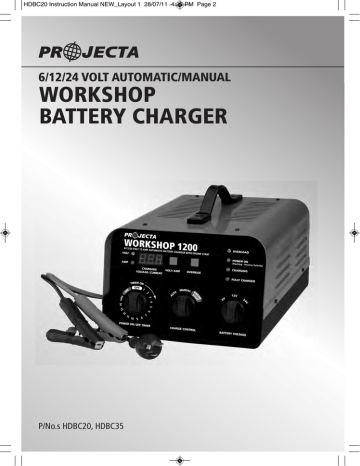 6/12/24 volt automatic/manual workshop battery charger | Manualzz