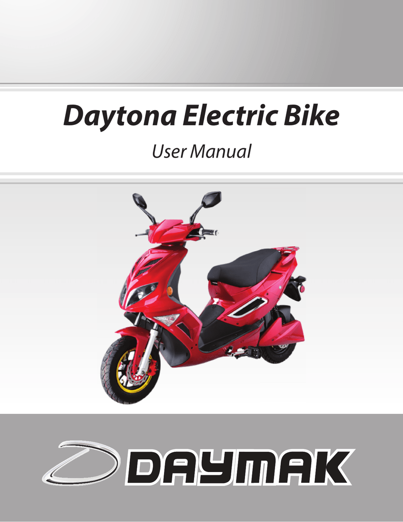Daytona Electric Bike Manualzz