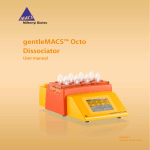 Tissue Dissociator gentleMACS Octo User Manual