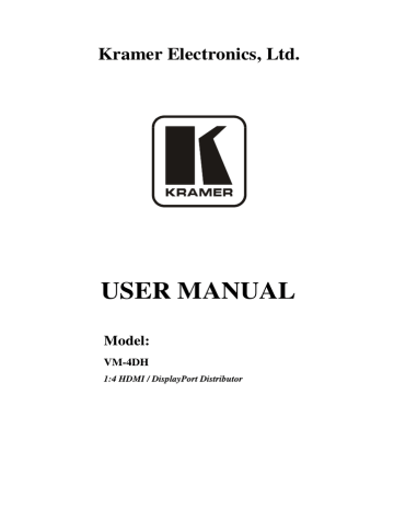 Kramer VM-4DH User manual | Manualzz