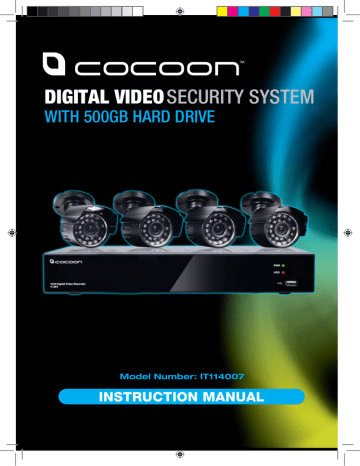 cocoon digital video security system with 500gb hard drive