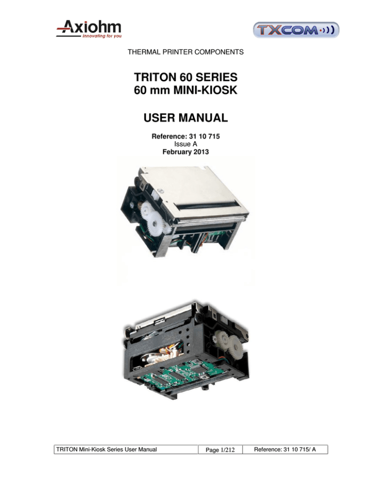 Triton 60 Series 60 Mm Mini Kiosk User Manual Manualzz