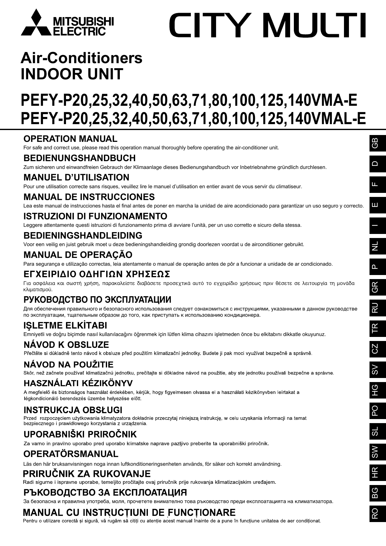 Mitsubishi Electric Pefy P Vma Manualzz