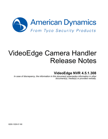 8200-1029-01N0 - VideoEdge Cam Handler Ext Release Notes | Manualzz