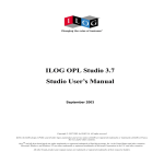 ILOG OPL Studio 3.7 User Manual