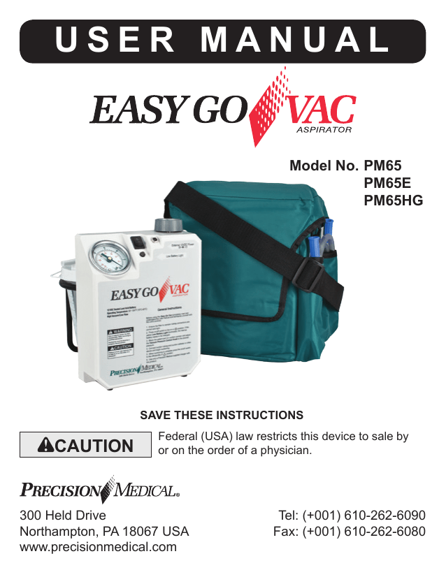 Easy Go Vac Aspirator Boardman Medical Supply Manualzz