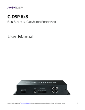 miniDSP C-DSP 6X8 User manual | Manualzz