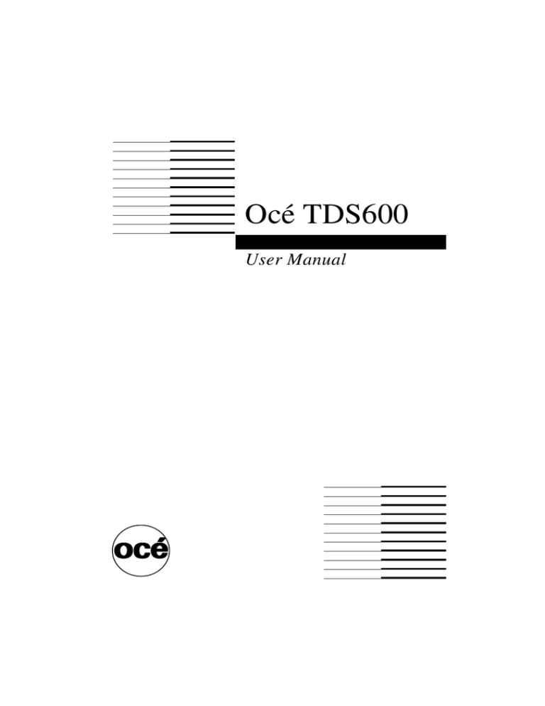 Océ TDS600 User Manual | Océ TDS600 users