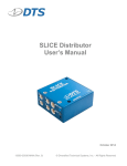 SLICE Distributor Distributor User&rsquo;s Manual