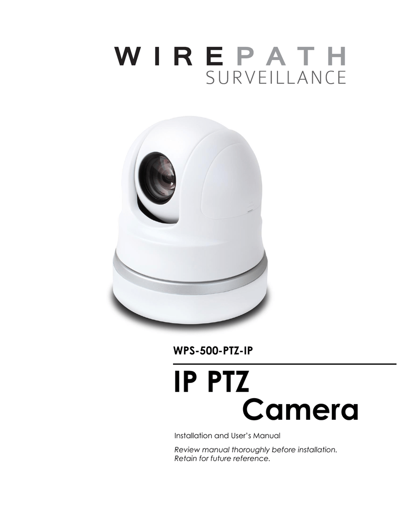 Wirepath WPS500PTZIPWH Surveillance 500 Series PTZ IP Indoor Camera