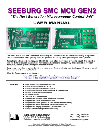 SEEBURG SMC MCU GEN2 | Manualzz