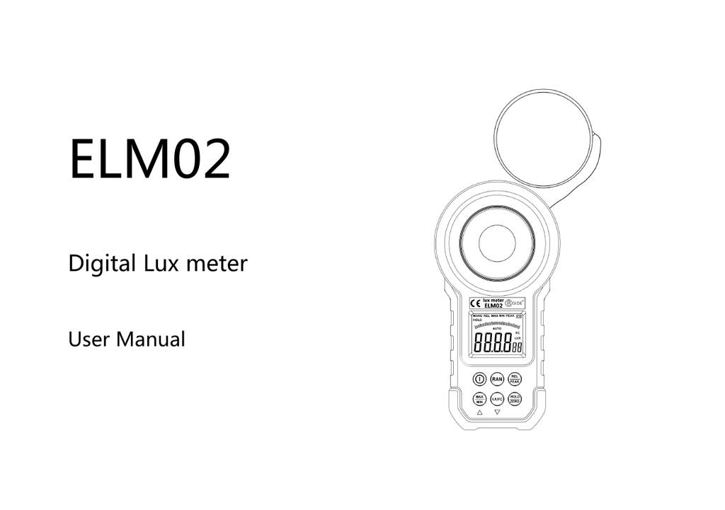 Digital Lux meter Manualzz
