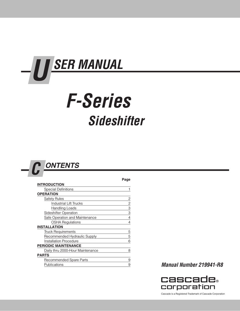 219941R8 F-SS User Manual | Manualzz