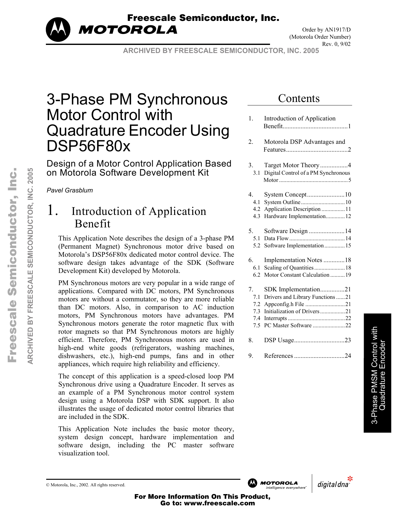 3Phase PM Synchronous Motor Control with Quadrature Encoder Manualzz