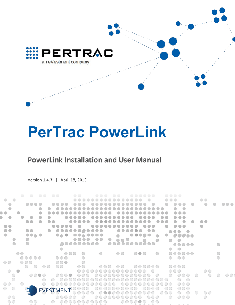 PerTrac PowerLink PowerLink Installation and User Manual Manualzz
