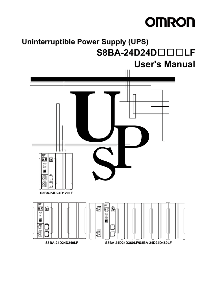 Uninterruptible Power Supply S8BA24D User`s Manual Manualzz