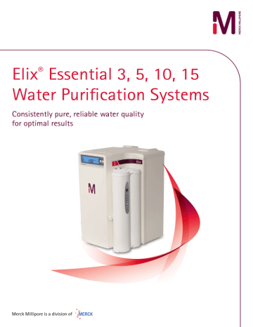 Elix Essential 3 5 10 15 Water Purification Systems Manualzz