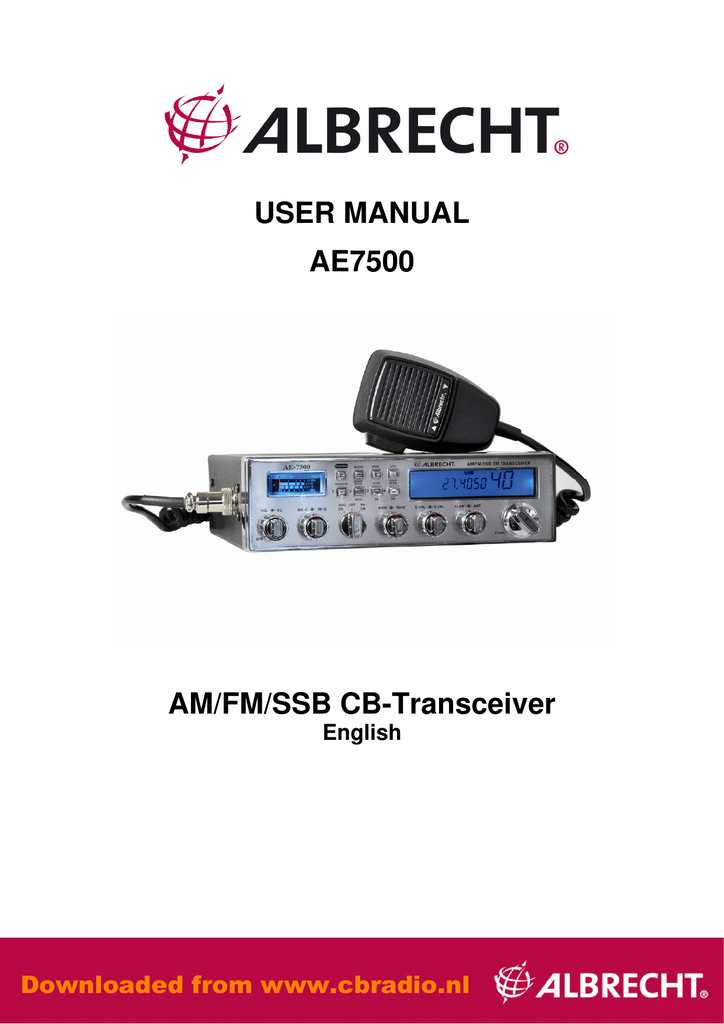 Manual Albrecht AE7500 (www.cbradio.nl) Manualzz