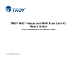 TROY M400 M401 Printer and Font Card Kit User's Guide