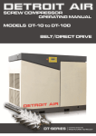 DETROIT AIR DT-Series Screw Air Compressor Operating Manual
